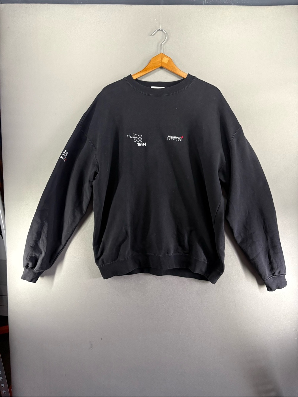 Vintage 1994 Hugo Boss McLaren F1 Racing VIP Club Sweatshirt Rare Formula 1 XXL